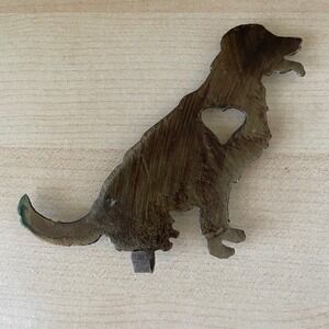 Big Dog Love Metal Steel Magnet Golden Retriever Labrador with HOOK Heart Gift